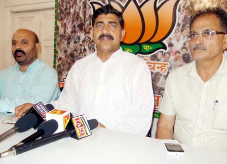 JK BJP Chief Jugal Sharma addressiong Press-Scoop News