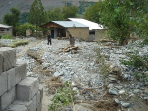 Flood damages at Chitral