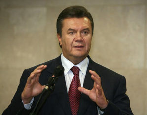 Viktor Yanukovych, Ukraine's President, speaks on the importance of EU integration for his country at a summit in Bratislava earlier this year
