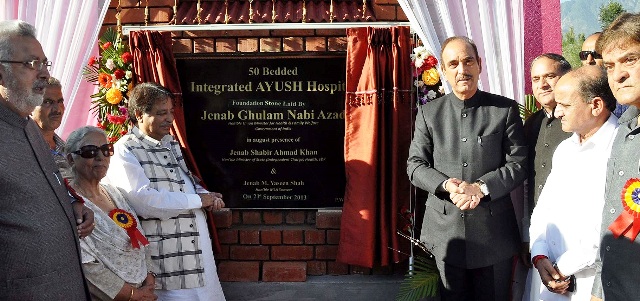 Azad Lays foundation stone of 50-bedded Hospital-Scoop News