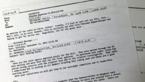 Email from then-CIA Director (David Petraeus) among the 99 pages of emails regarding Benghazi released by the White House Wednesday, May 15, 2013. Petraeus objected to the final talking points that U.N. Ambassador Susan Rice used five days after the deadly assault on a U.S. diplomatic post in Benghazi, Libya. 