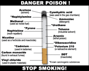 Deadly Polonium 210 - the same stuff found in trace amounts in Yassar Arafat exhumed corpse also found in cigarettes you smoke every day. 