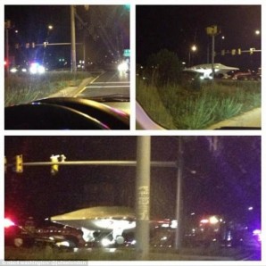 UFO 'alien spacecraft' being driven along the Capitol Beltway near College Park on the back of a truck  one night.  