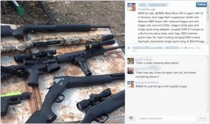 Sampling of guns for sale on Instagram. 