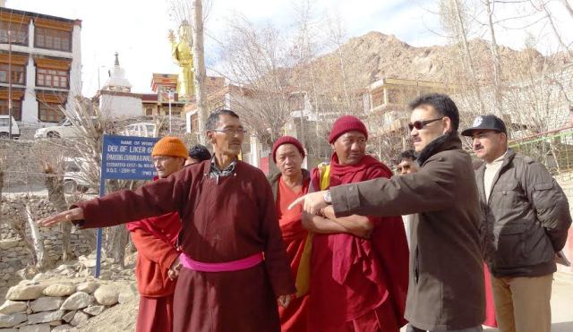 Rigzin Spalbar today visited Likir Monastery to inspect the ongoing arrangements/ developmental works at Likir Monastery. 