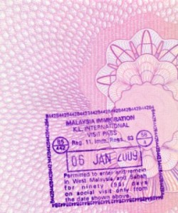 Malaysia Immigration Passport Stamp