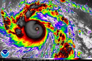 Typhoon Haiyan a category 5 super storm devestated the Philippines. 