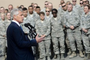 "Well, the budget constraints are a part of it", said Hagel. 