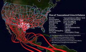 Map Transnational Crime report graphic. 
