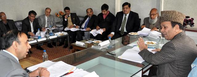 JK Finance Minister chairing a meeting