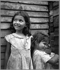 Poor children in slum, Utuado Puerto Rico.