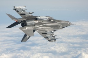 The Lockheed Martin F-35 Lightning II is a family of single-seat, single-engine, fifth-generation multirole fighters under development to perform ground attack, reconnaissance, and air defense missions with stealth capability. Pictured here: Asymmetric External Stores Testing on 14 June 2012 . Picture courtesy  Lockheed Martin Corporation website. 