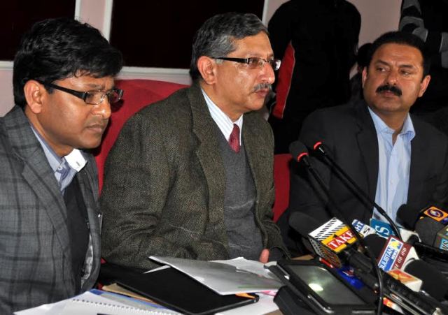 Chief Electoral Officer (CEO),  Umang Narula at a news conference in Jammu