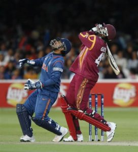 India vs West Indies Dhoni and Chris Gayle