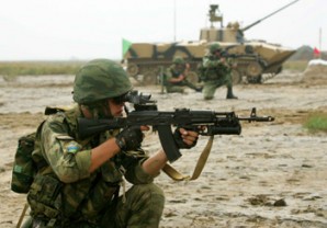 Elite members of the Russian airborne infantry conduct massive drill designed to test their battle readiness. 