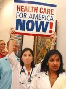 Nurses in Charlotte protest against opposition to the Affordable Care Act in 2012. 