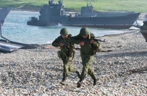 Russian Marines train for war with the US and NATO in Europe. 