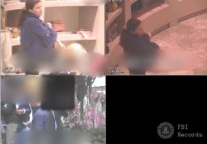 Synchronized videos of Anna Chapman in a department store and Russian government official outside near store  in early 2010. 