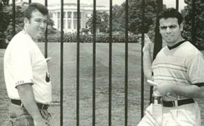 Convicted Charlotte, N.C., Hezbollah cell leader Mohammad Hammoud posing in front of the White House. Such innocuous looking photos can double as surveillance photos, says experts. Department of Justice file photo.