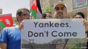 Protests have taken place in Amman against US troop deployment in Jordan. 