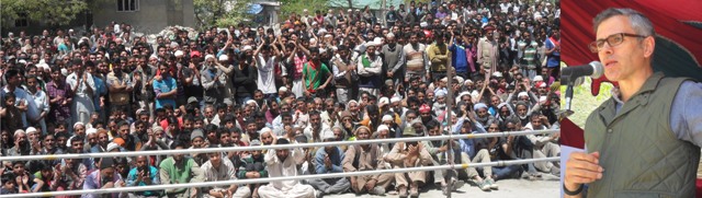 JK CM Omar Abdullah Addressing  Election Rally in Tanghdar,