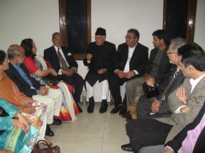 Arif Shahid Shaheed with Kashmiri political and Civil society leaders from across the line of control (file photo)