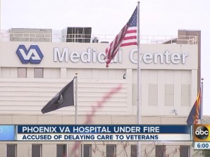 Phoenix VA hospital where 40 veterans died while waiting to be seen by doctors. 