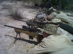 Phoenix Police "snipers" practice marksmanship at a firing range run by the Phoenix PD. 
