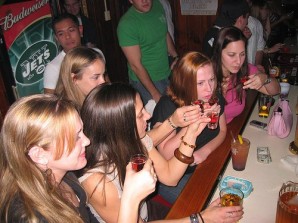 Kansas State University students drink alcohol in Mexico. 