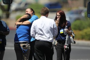 LVPD members react to tragic shooting of two officers. 