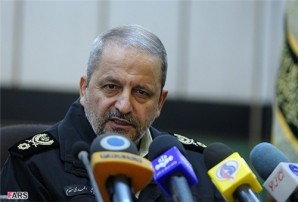 Iran's Police Chief  Brigadier General Esmayeel Ahmadi Moqaddam underlined preparedness of the country's military, security and intelligence forces to thwart any destabilizing threat to Iran's borders, posed by US backed and supported Sunni terrorist organizations ISIS/ISIL  groups, particularly in the West. Pictured here: 