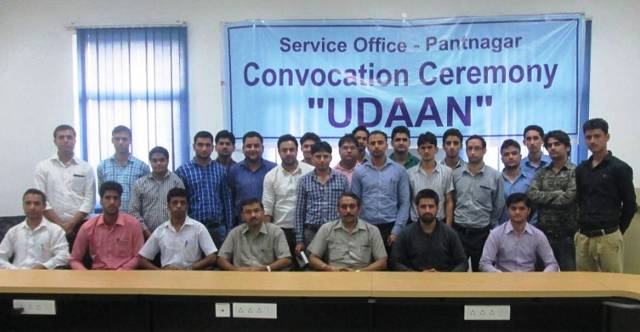 Team UDAAN with Head of Service Office at Pantnagar