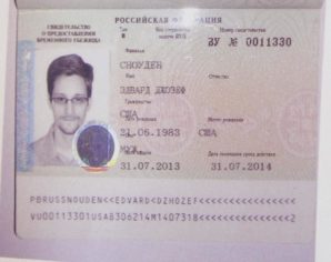 Edward Snowden's Russian passprt. 