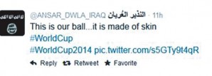 ISIL tweet after human decapitation. 