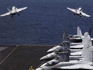 Fighter jets take off to hit ISIL targets in Iraq. 