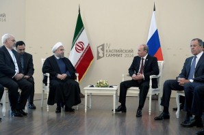 Rhouhani and Putin meet. 