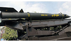 Khalij Fars anti ship missile. Picture of missile provided by friends in Iran via social networking sites.  