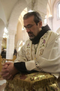 Pictured above a Catholic priest murdered by Obama's Syrian rebels allies? Father Francois Murad has been named a Martyr after he was murdered by U.S.-backed Syrian rebels who invaded a church where he sought shelter after his parish was bombed.