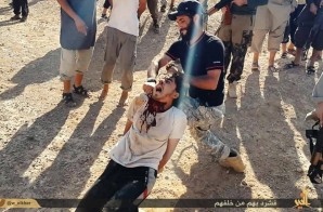 ISIS fighter beheads Iraqi youth. Sick bastards! More appauling still is the fact that the US helped train and equip ISIS fighters to begin with to undermine peace in Syria and prolong a civil war that has laid claim to hundreds of thousands of lives? I don't know at times who is more insane President Obama  or ISIS psychopaths and serial killers? 