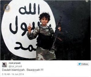A twitter feed of one of the children being trained by ISIS in the art of terrorism and murder. 
