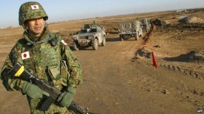 Japanes soldier serviing in Iraq. 