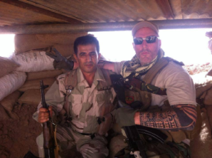 Reputed member of the gang No Surrender in Iraq fighting with Kurds. Picture was part of a tweet by The Mass Deception   @MassDeception1 dated October 14, 2014 