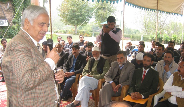 PDP Chief  Mufti Mohd Syed addressing 