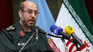 "The Iranian nation does not allow the arrogant front and the enemies of the Islamic Republic to make any (hostile) move by maintaining its unity, national integrity and empathy as well as supporting active, wise and revolutionary diplomacy, and it will give a hard and repenting lesson to them in case they (the enemies) make any miscalculations." Pictured here: Iranian Defense Minister Brigadier General Hossein Dehqan. 