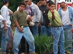 Illegal immigrants show their distain to law abiding citizens in the US. 