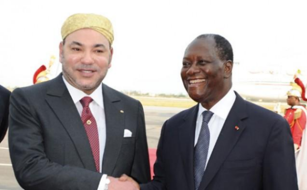 King Mohammed VI with the President of the Republic of Côte d'Ivoire, Alassane Ouattara, February 2014