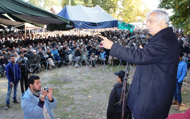 Mufti Syed addressing in Kupwara