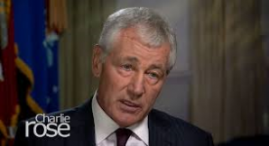 "Conventional dimensions of an early 21st century world where we're seeing the Chinese build and the Russians build capabilities that are new, asymmetric threats, cyber for example", says Hagel. 