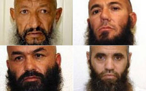 Taliban, Haqqani and al-Qaeda affiliated  detainees at Guantanamo (top L-R) Mohammed Zahir and Abdul Ghani and (bottom L-R) Shawali Khan and Khil Ali Gul 