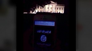 ISIS Twitter feed outside the White House in Washington DC.